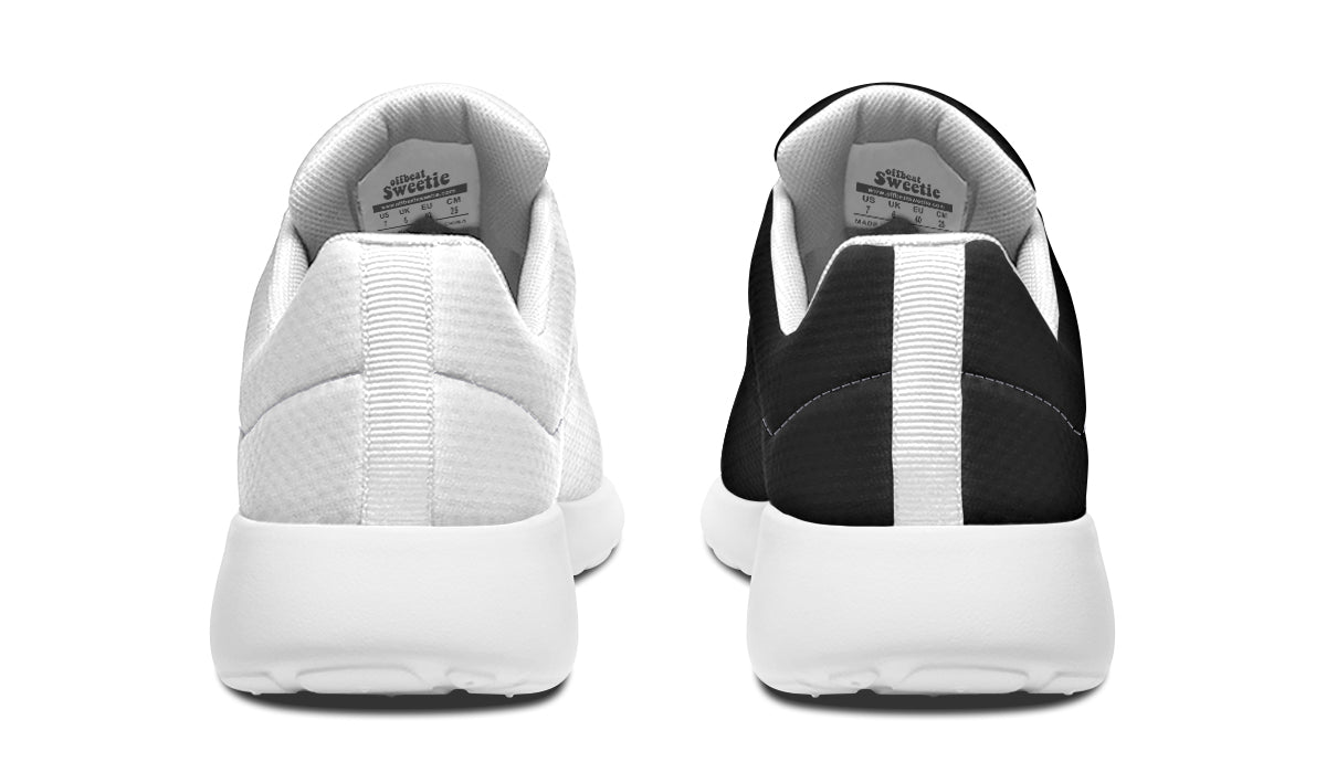 Black and White Mismatch Sneakers