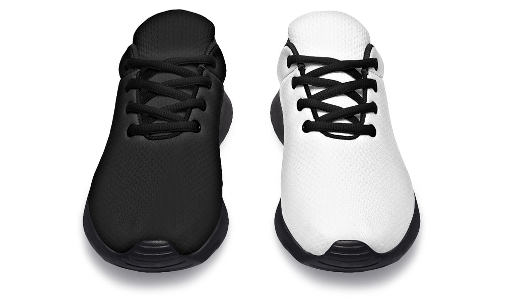 Black and White Mismatch Sneakers