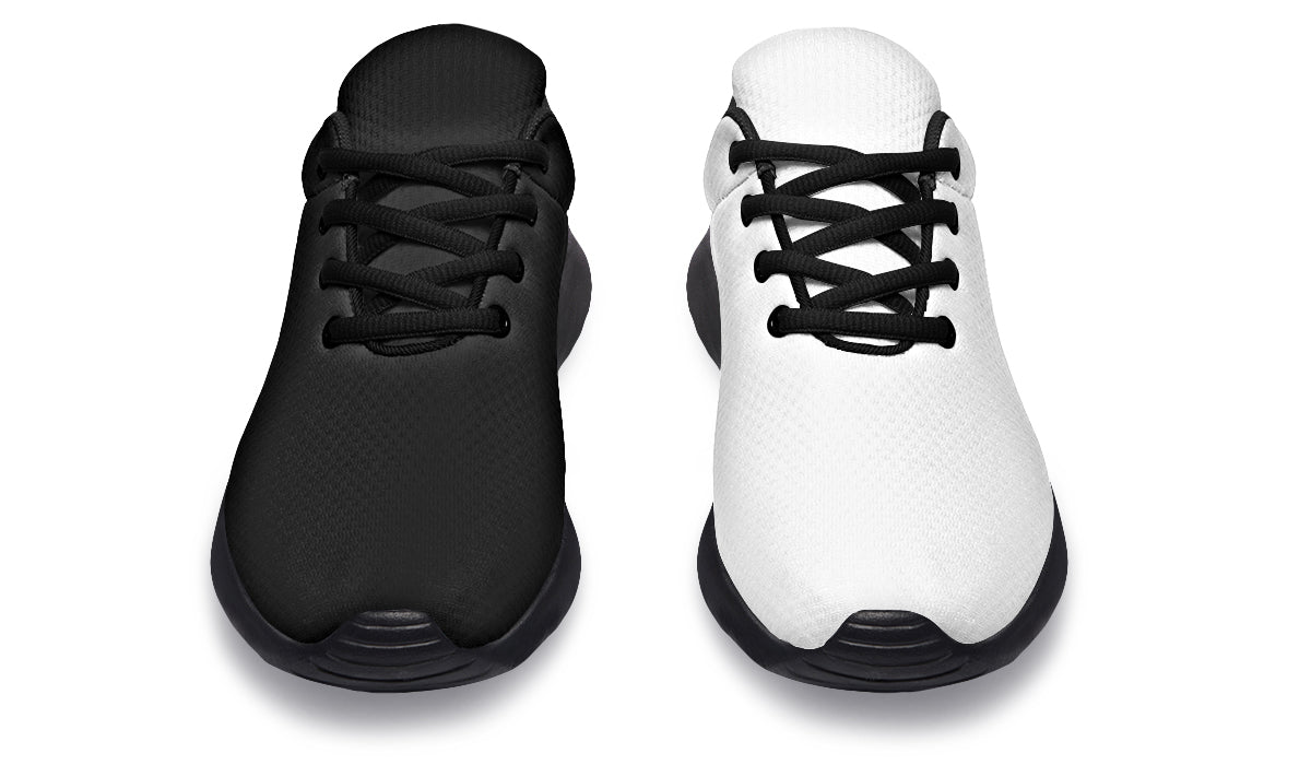 Black and White Mismatch Sneakers