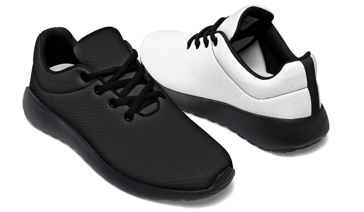 Black and White Mismatch Sneakers