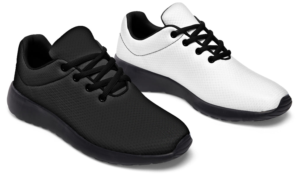 Black and White Mismatch Sneakers