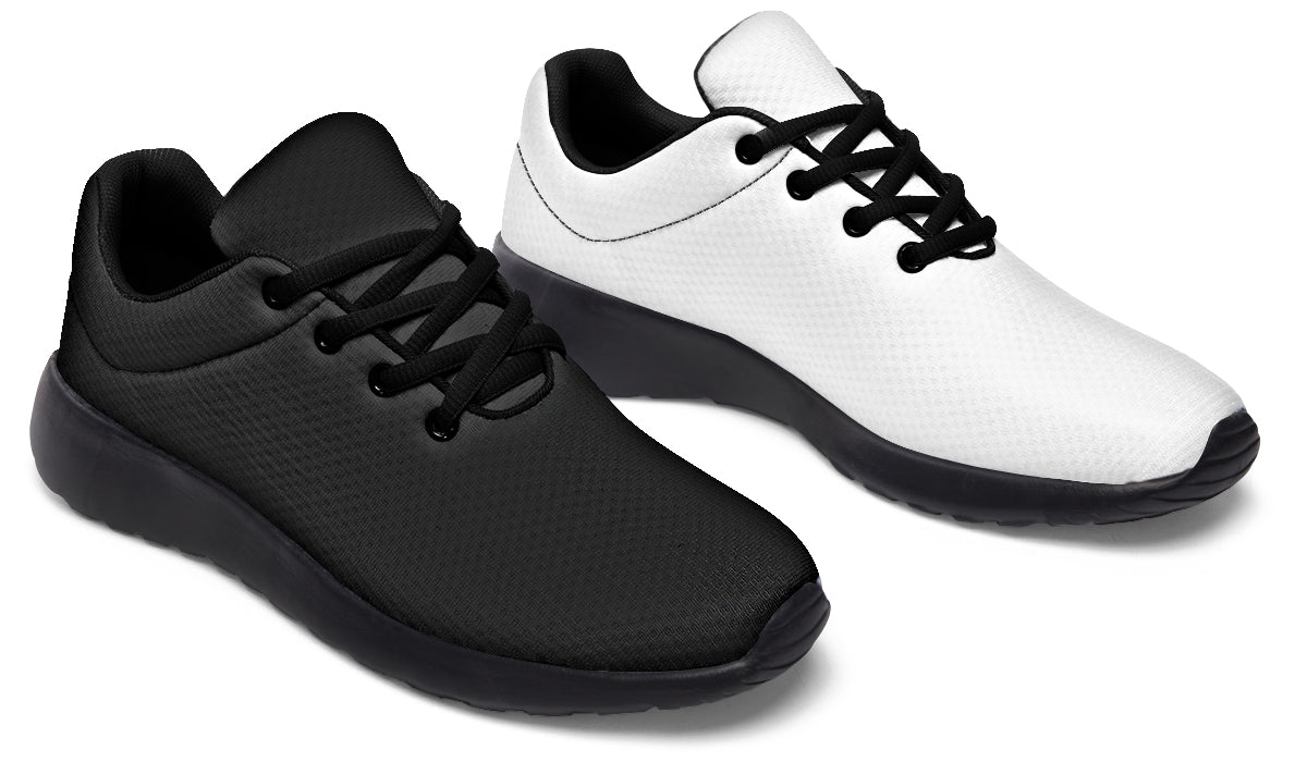Black and White Mismatch Sneakers