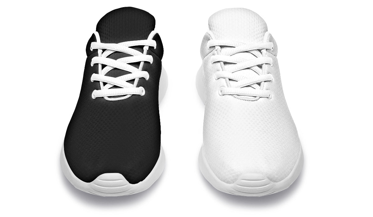 Black and White Mismatch Sneakers