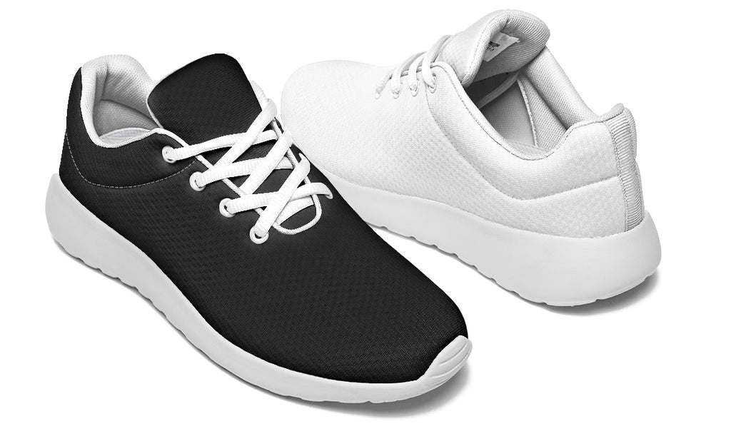 Black and White Mismatch Sneakers