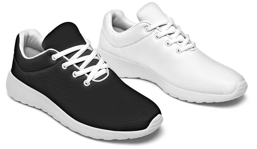 Black and White Mismatch Sneakers