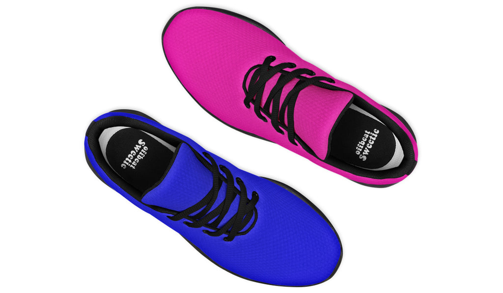 Blue And Pink Mismatch Sneakers - Offbeat Sweetie