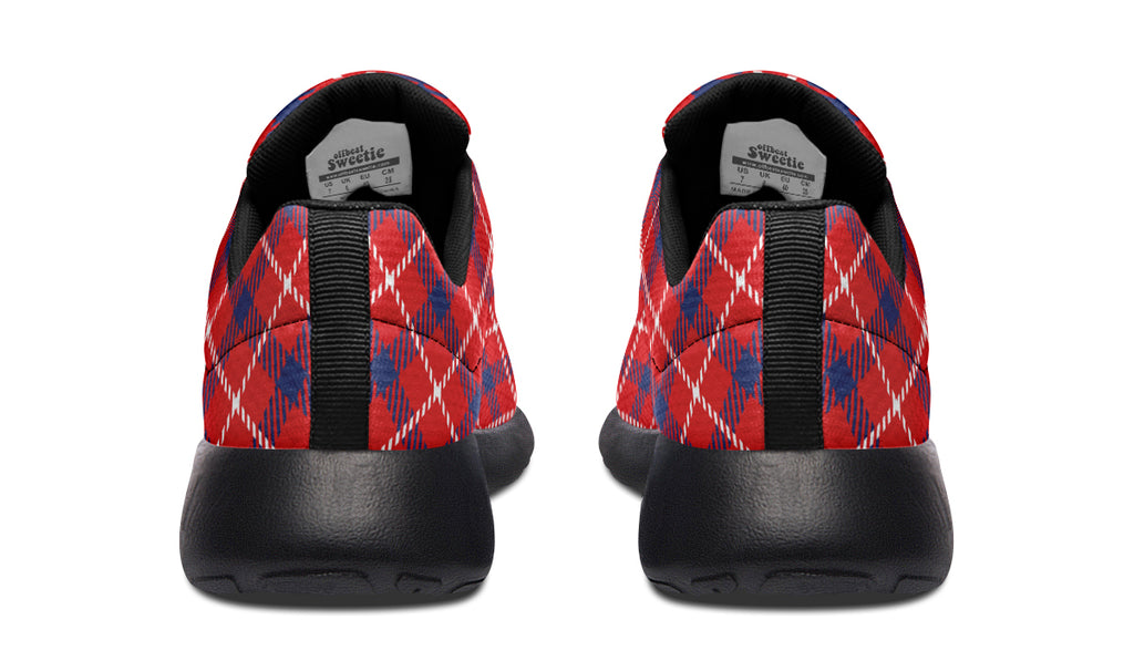 Cherry Red Plaid Sneakers