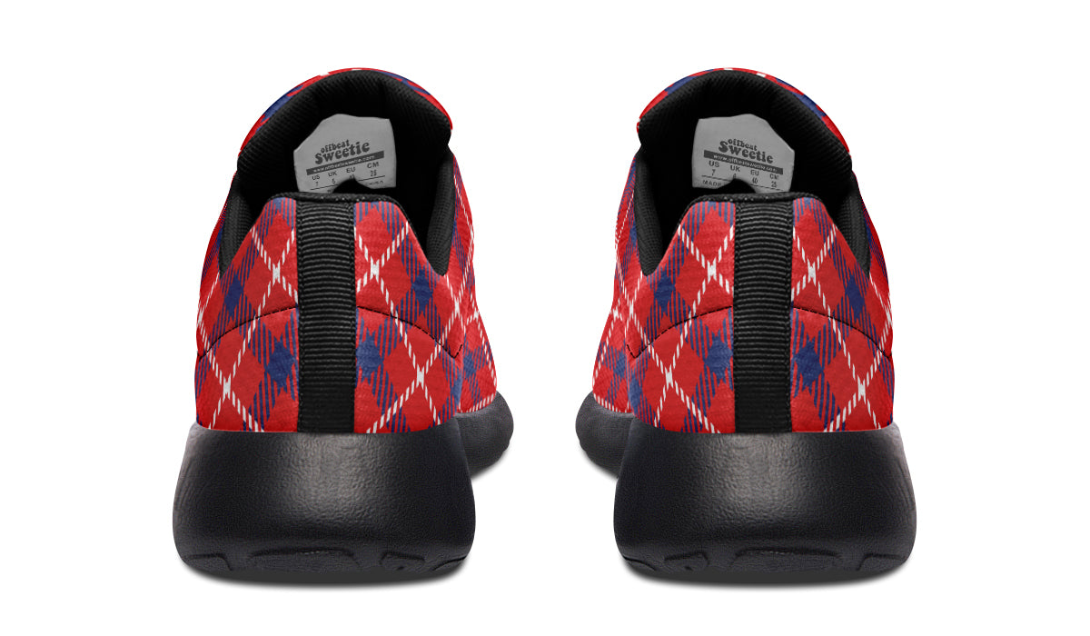 Cherry Red Plaid Sneakers