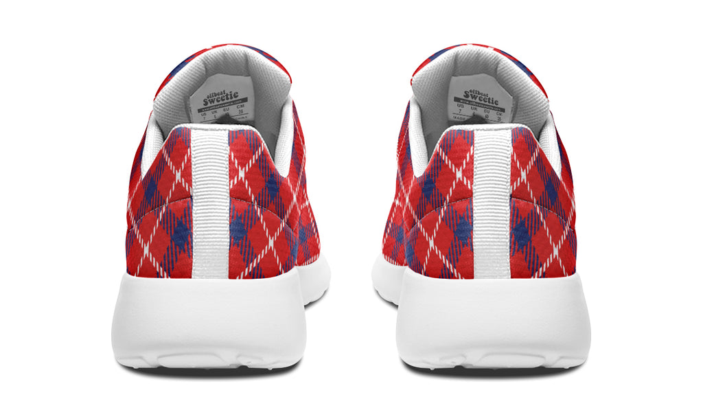 Cherry Red Plaid Sneakers