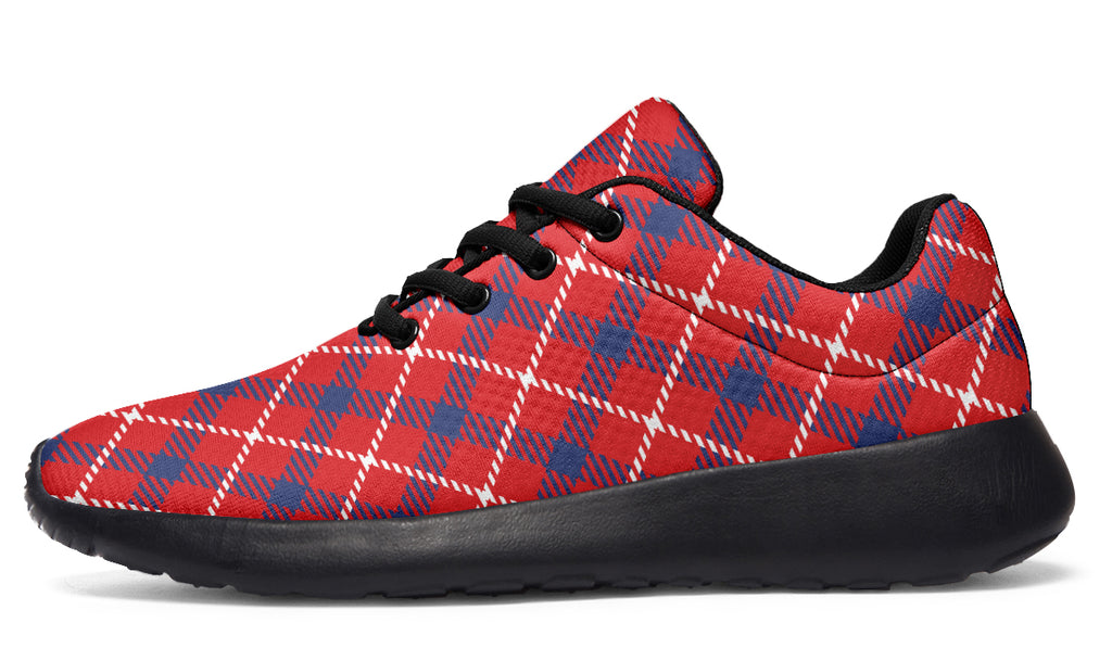 Cherry Red Plaid Sneakers