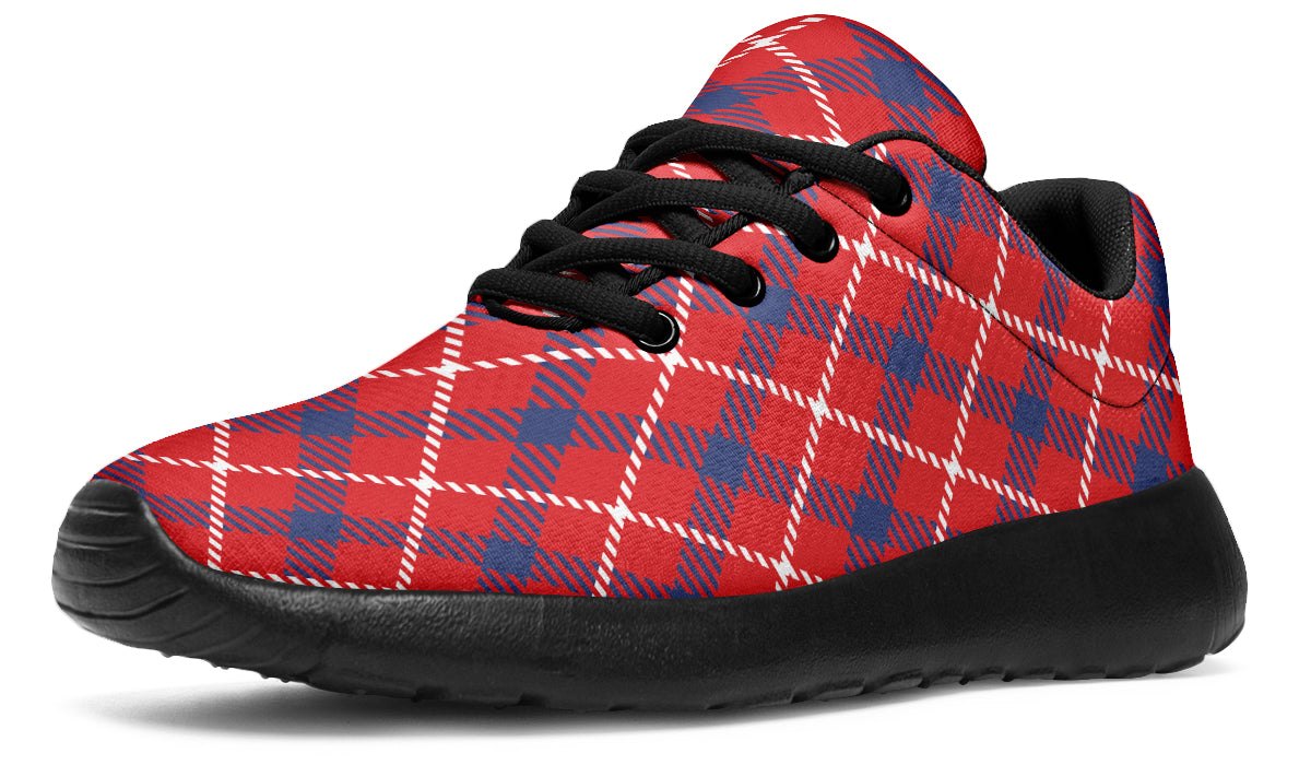 Cherry Red Plaid Sneakers
