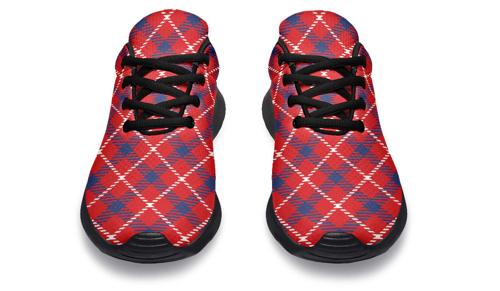 Cherry Red Plaid Sneakers