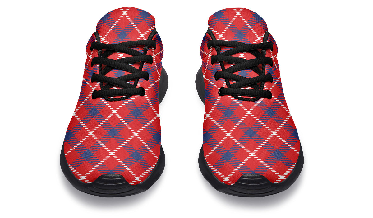 Cherry Red Plaid Sneakers