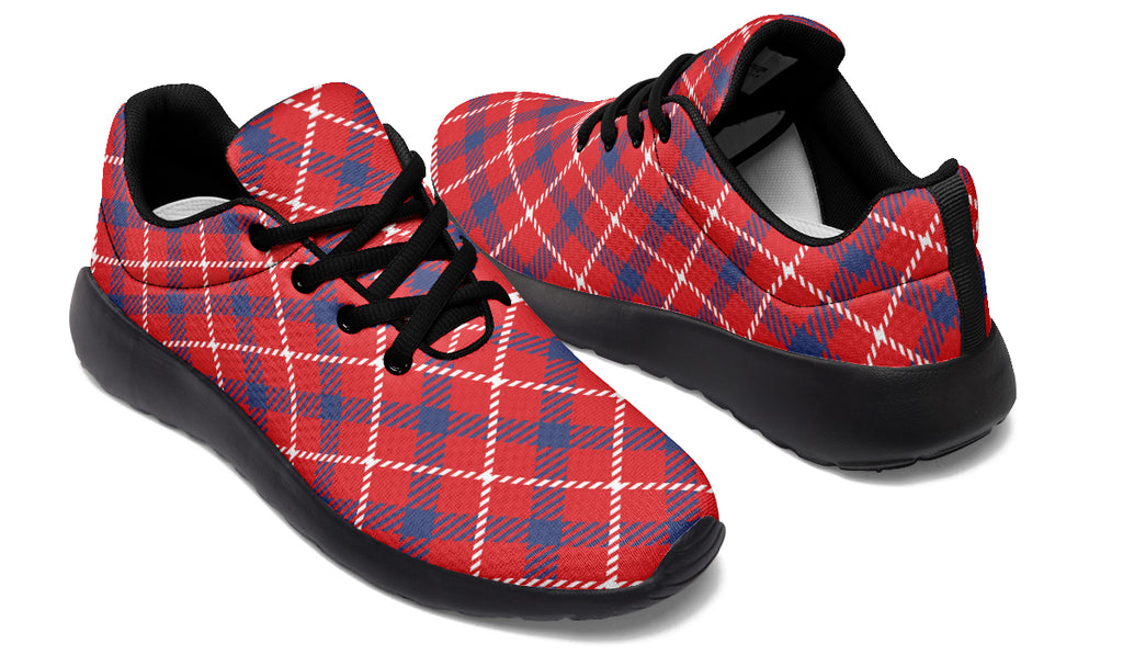 Cherry Red Plaid Sneakers
