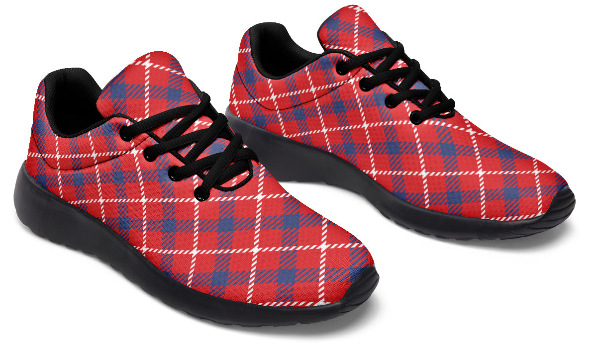 Cherry Red Plaid Sneakers