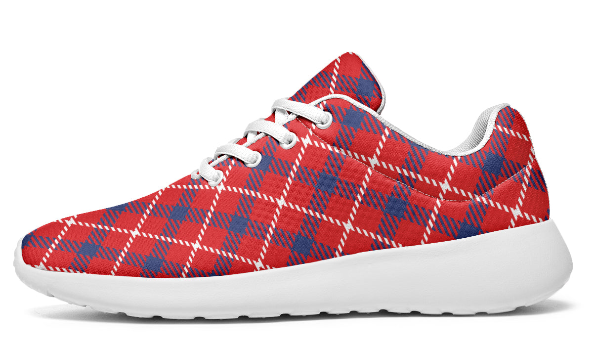 Cherry Red Plaid Sneakers