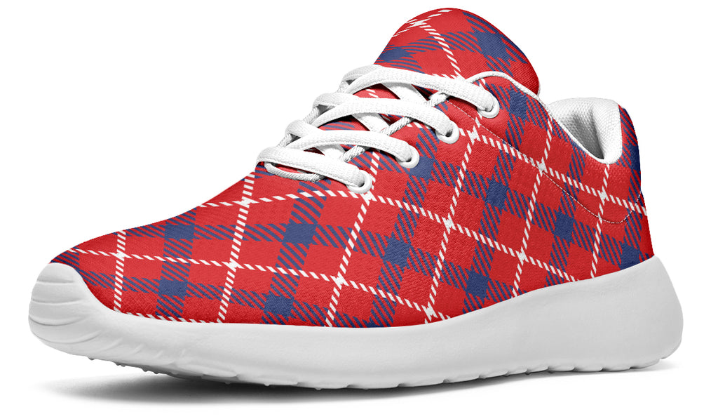 Cherry Red Plaid Sneakers