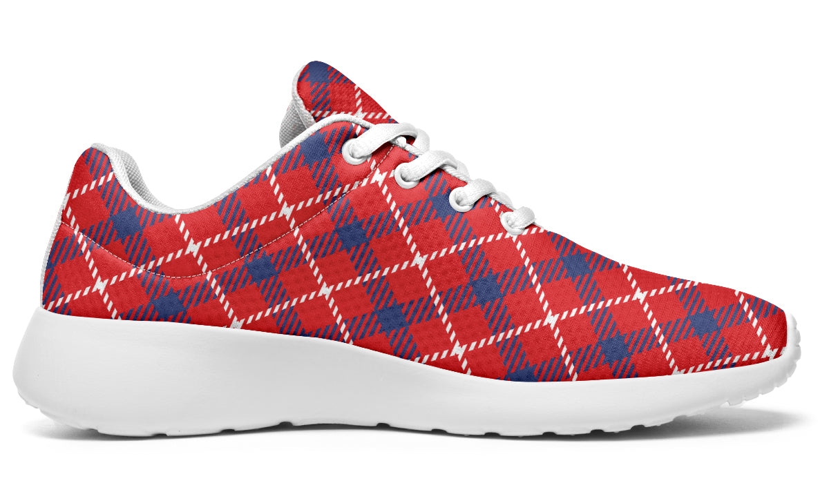Cherry Red Plaid Sneakers