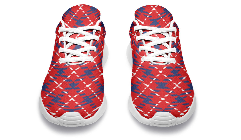 Cherry Red Plaid Sneakers