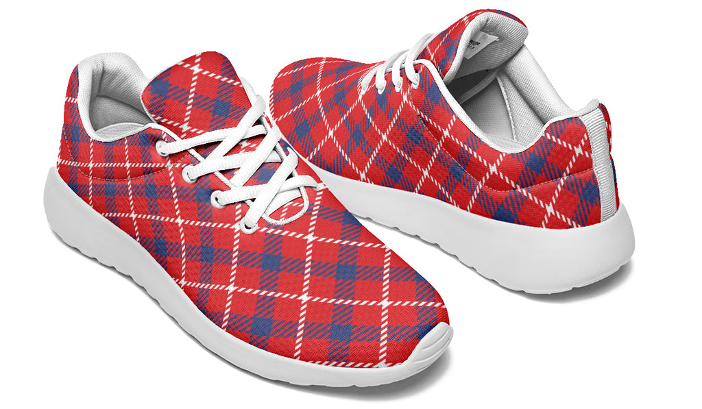 Cherry Red Plaid Sneakers