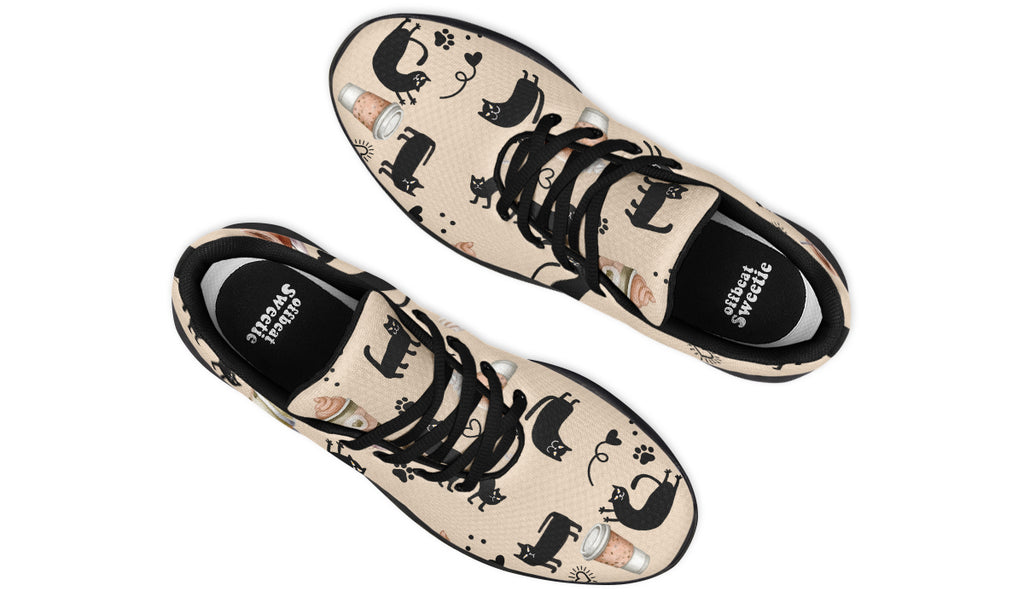 Cozy Coffee Cat Sneakers