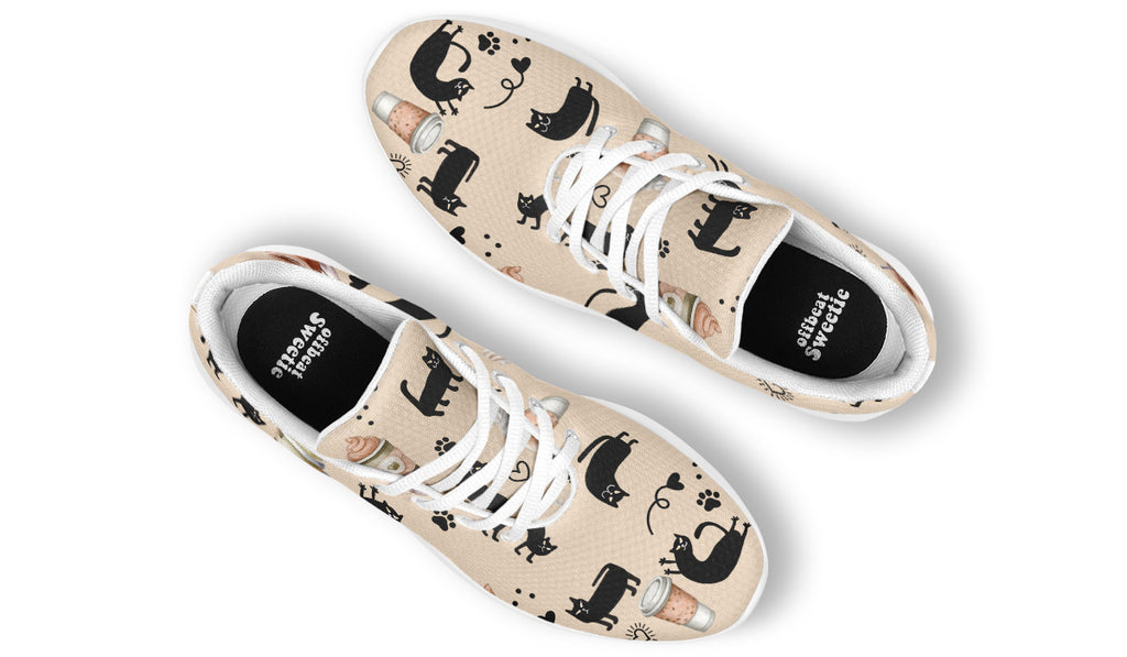 Cozy Coffee Cat Sneakers