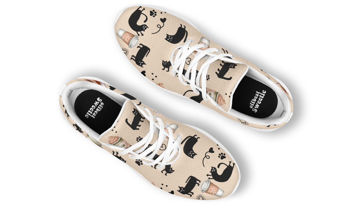 Cozy Coffee Cat Sneakers
