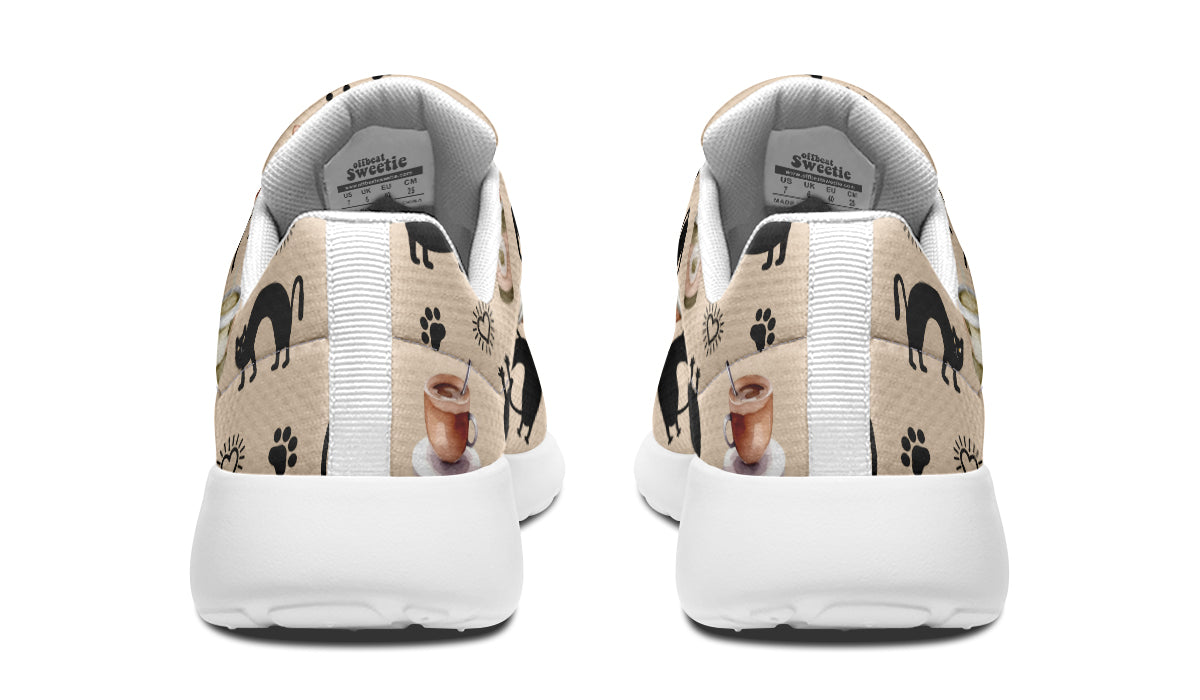 Cozy Coffee Cat Sneakers