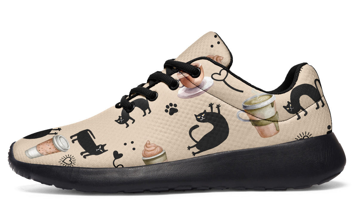 Cozy Coffee Cat Sneakers