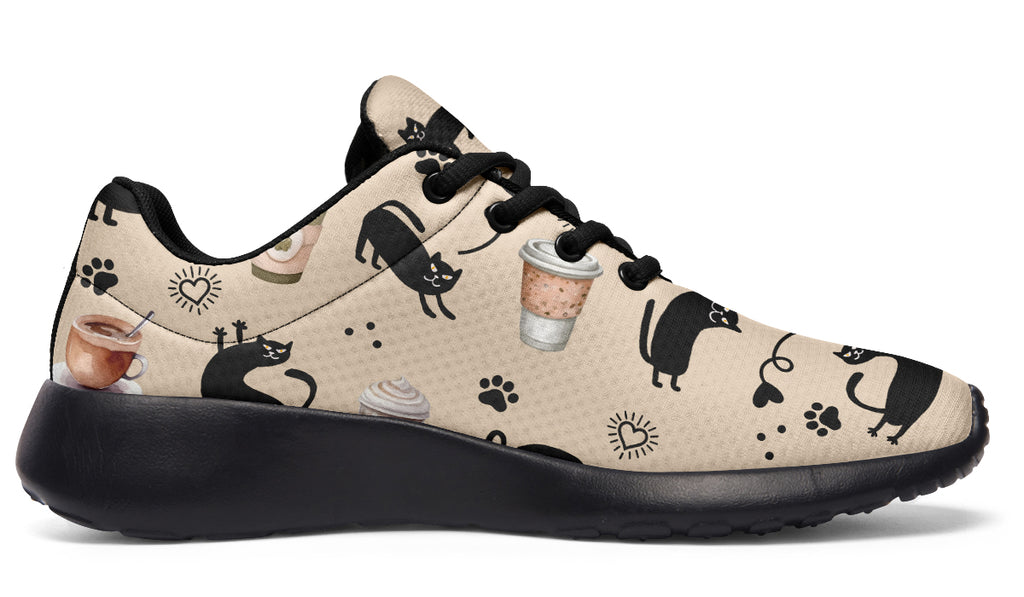 Cozy Coffee Cat Sneakers