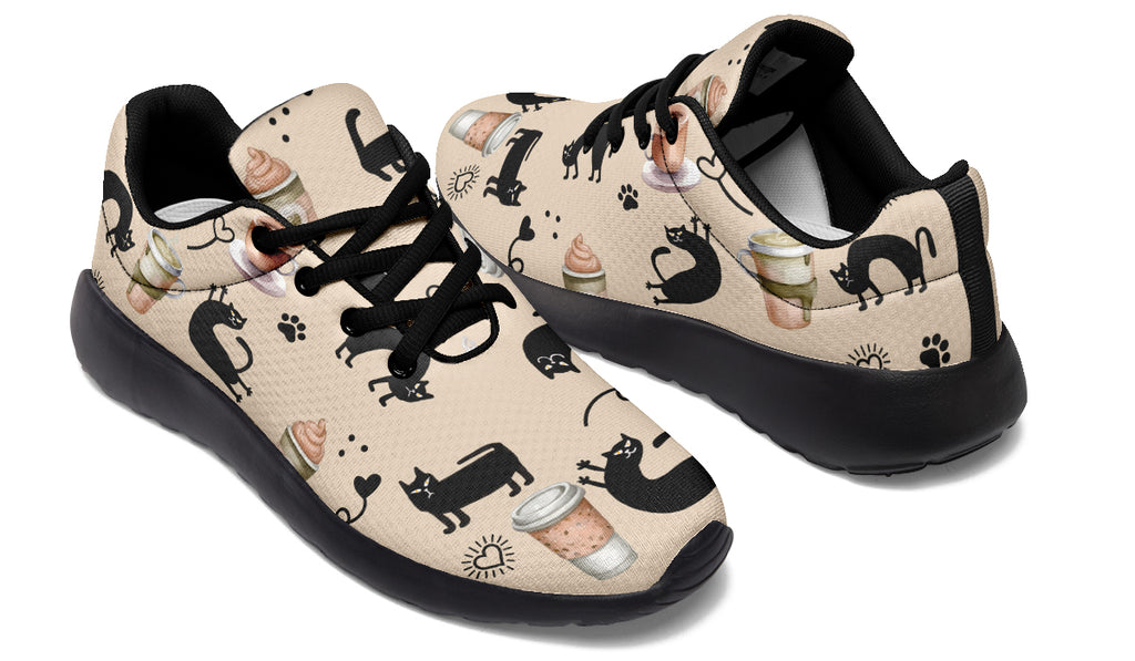 Cozy Coffee Cat Sneakers