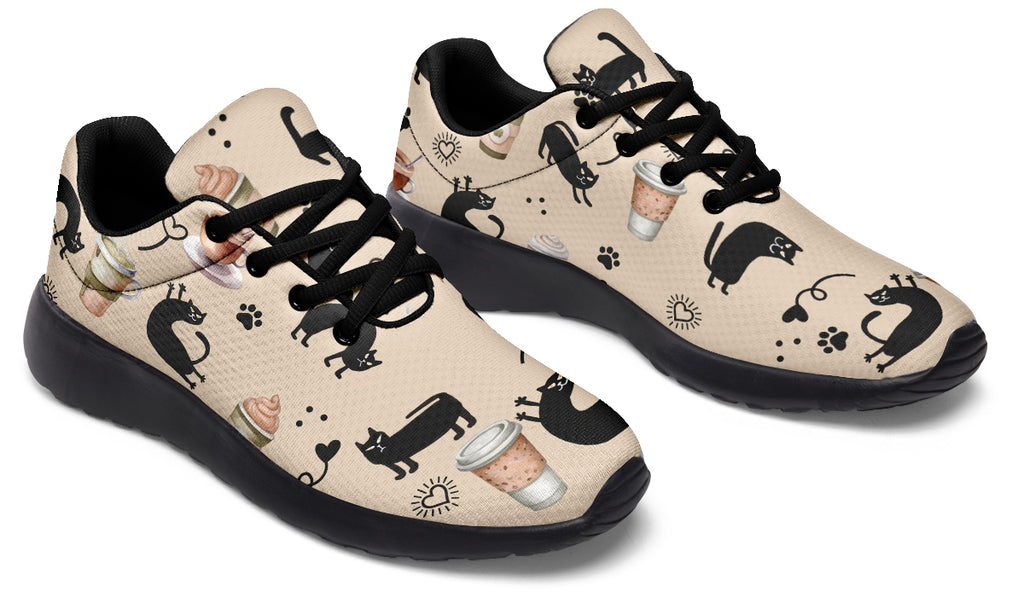 Cozy Coffee Cat Sneakers
