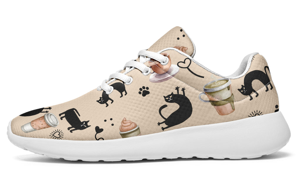 Cozy Coffee Cat Sneakers