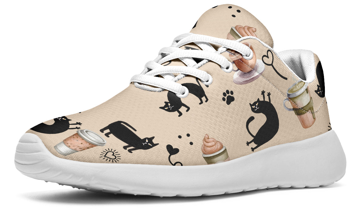 Cozy Coffee Cat Sneakers