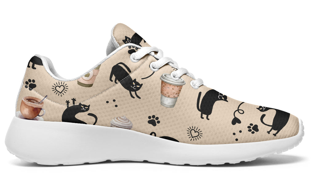 Cozy Coffee Cat Sneakers