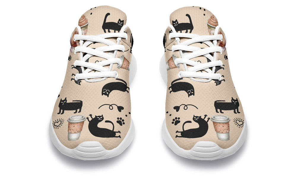 Cozy Coffee Cat Sneakers