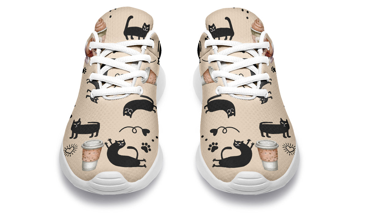Cozy Coffee Cat Sneakers