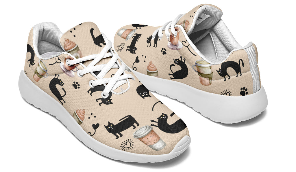 Cozy Coffee Cat Sneakers