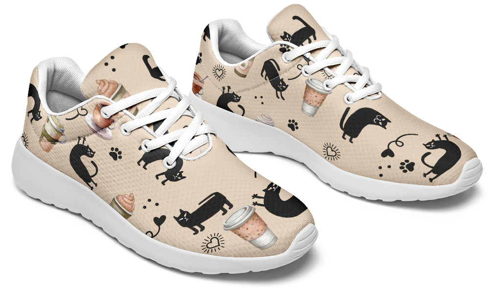 Cozy Coffee Cat Sneakers