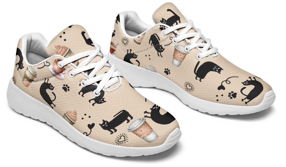 Cozy Coffee Cat Sneakers