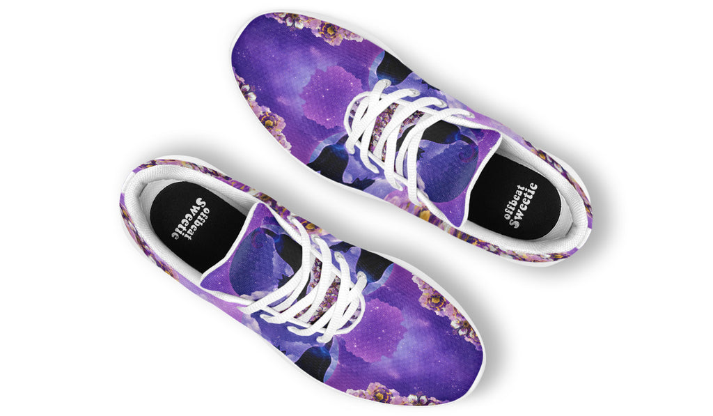 Enchanted Lavender Moon Cat Sneakers