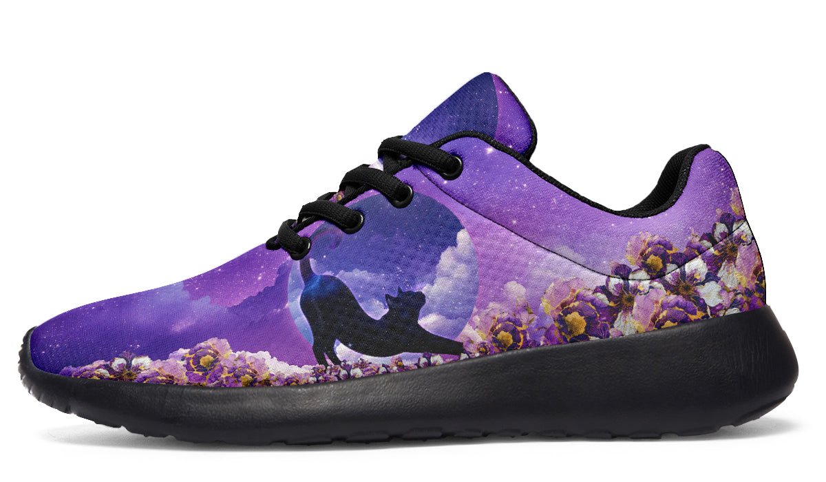 Enchanted Lavender Moon Cat Sneakers