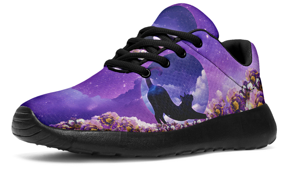 Enchanted Lavender Moon Cat Sneakers