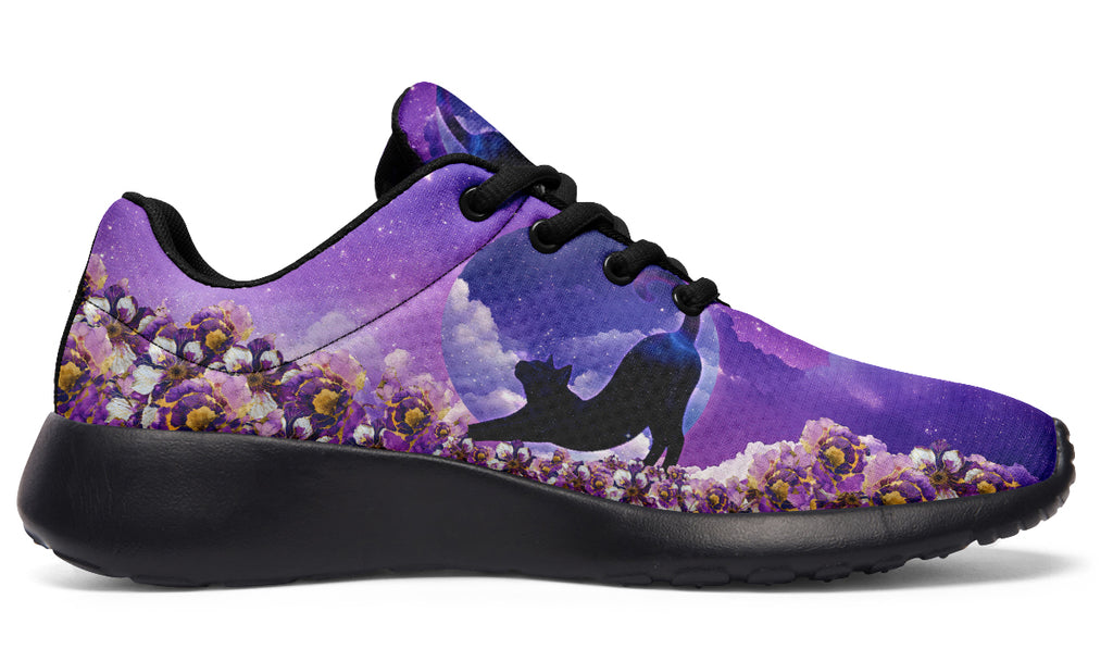 Enchanted Lavender Moon Cat Sneakers