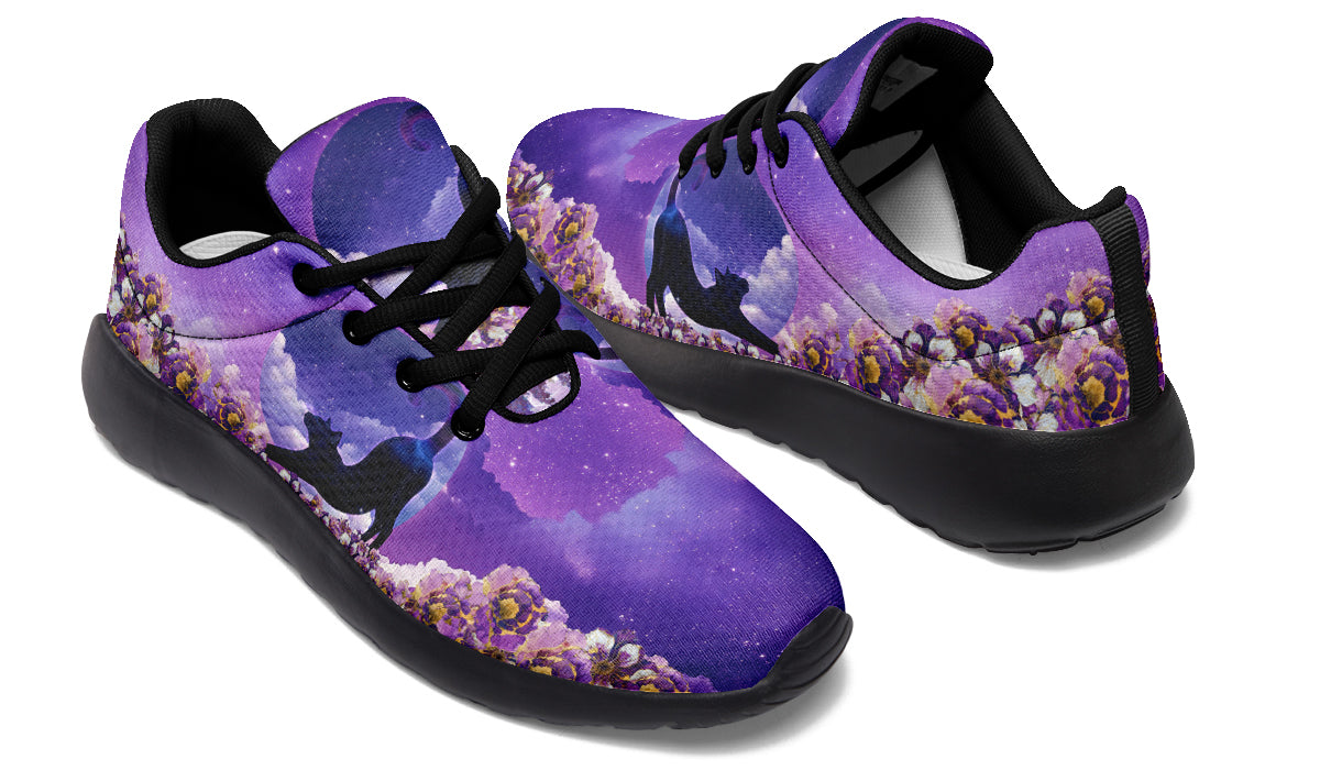 Enchanted Lavender Moon Cat Sneakers