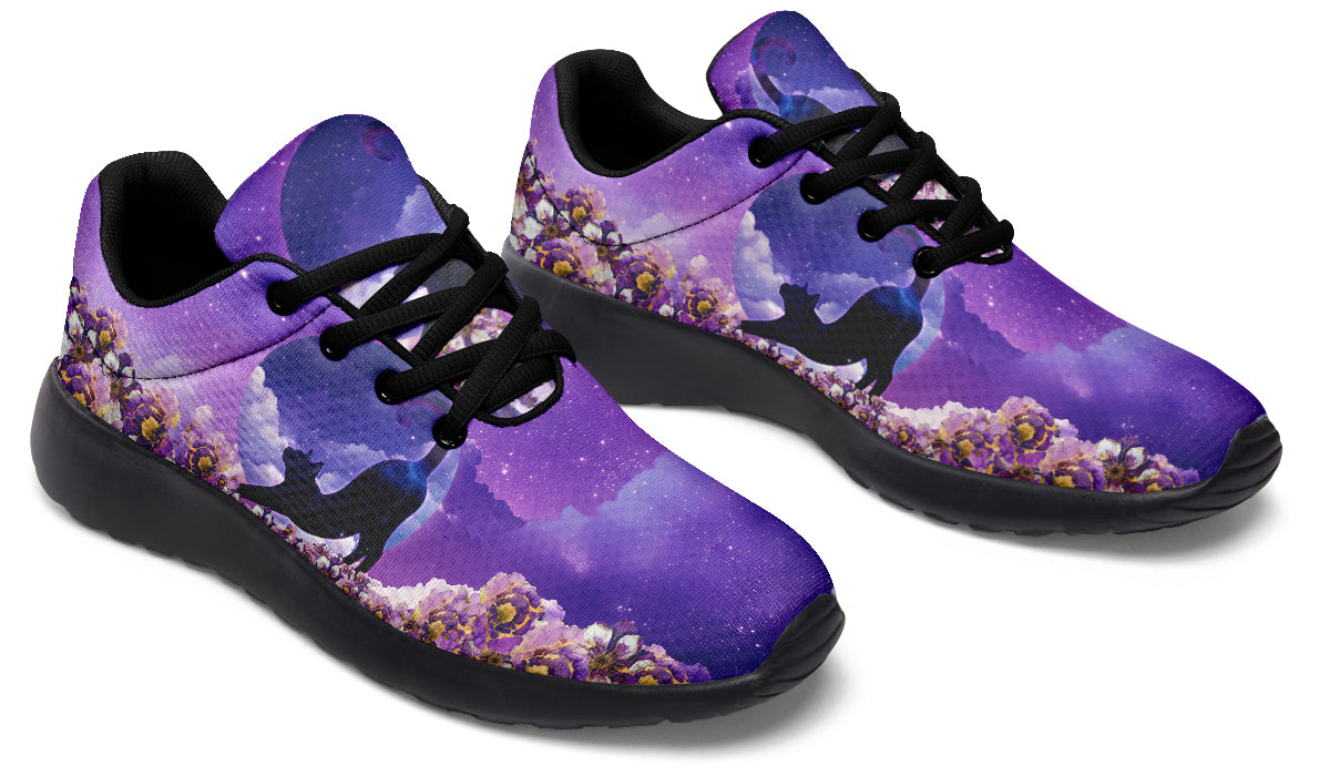 Enchanted Lavender Moon Cat Sneakers