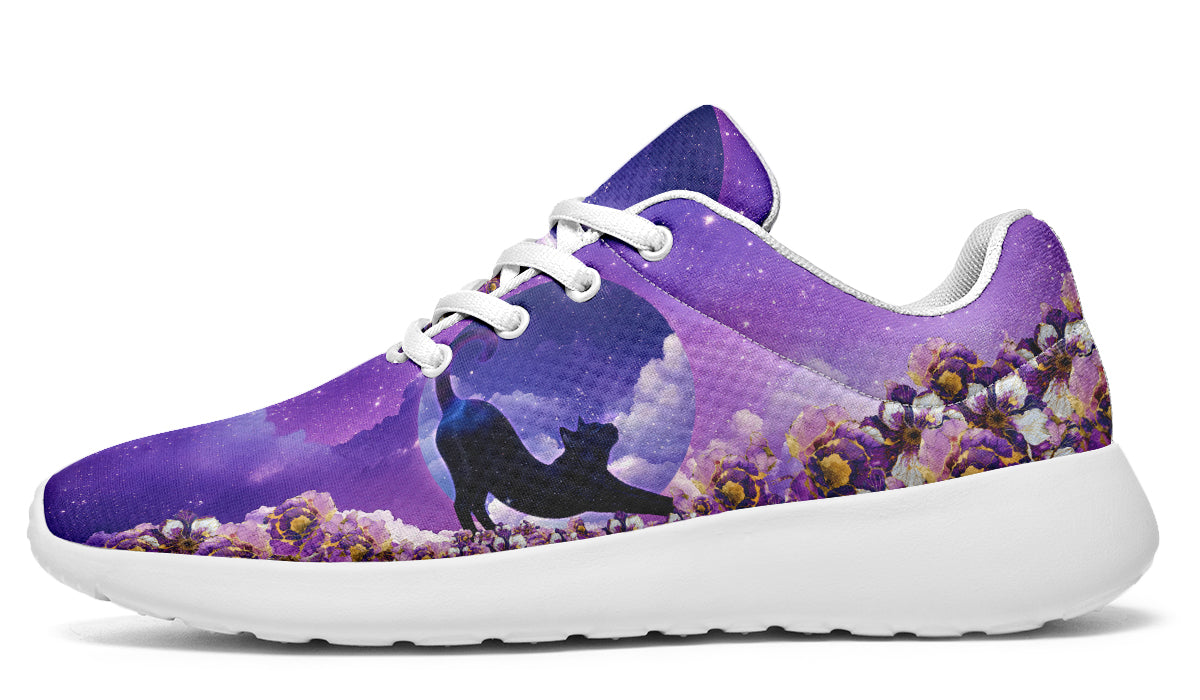 Enchanted Lavender Moon Cat Sneakers