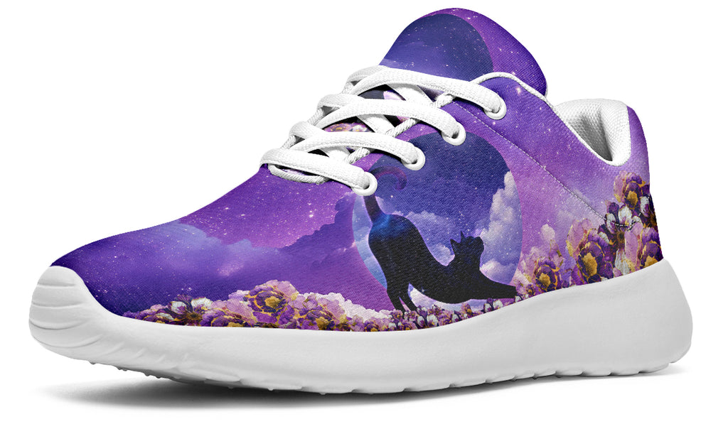 Enchanted Lavender Moon Cat Sneakers