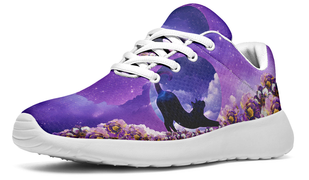 Enchanted Lavender Moon Cat Sneakers