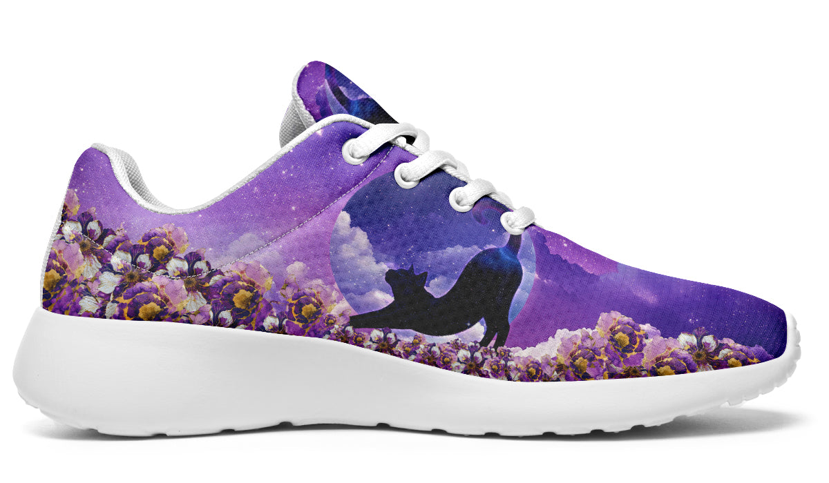 Enchanted Lavender Moon Cat Sneakers